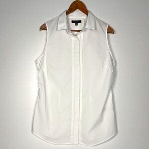Banana Republic Sleeveless Riley shirt Blouse in White